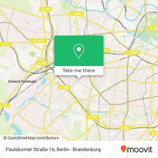 Карта Paulsborner Straße 16, Wilmersdorf, 10709 Berlin