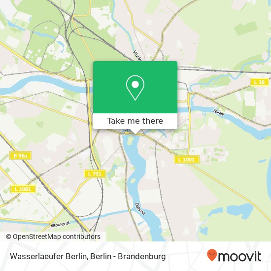 Wasserlaeufer Berlin map