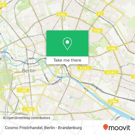 Карта Cosmo Frisörhandel, Alexanderstraße