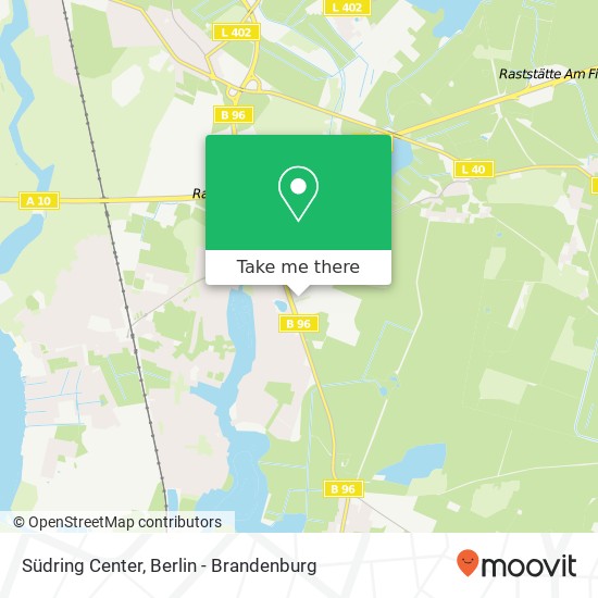 Карта Südring Center, 15834 Rangsdorf