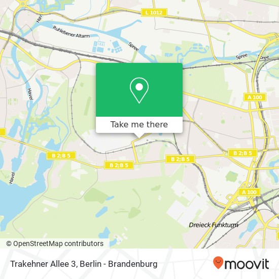 Карта Trakehner Allee 3, Westend, 14053 Berlin