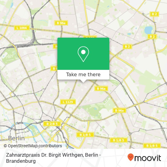 Карта Zahnarztpraxis Dr. Birgit Wirthgen, Christburger Straße 37