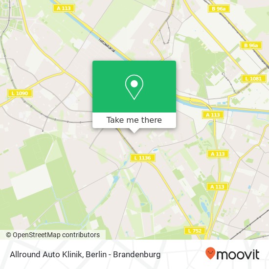 Карта Allround Auto Klinik, Krokusstraße 89