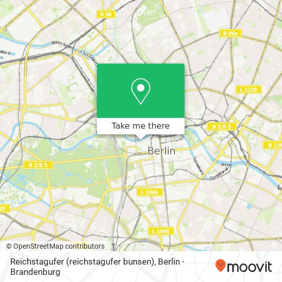 Карта Reichstagufer (reichstagufer bunsen), Mitte, 10117 Berlin