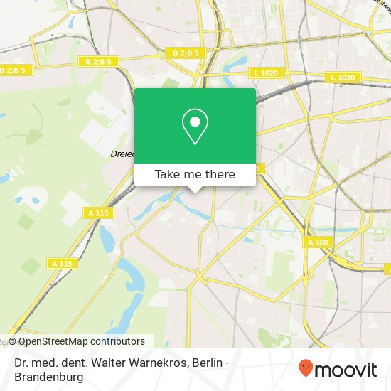 Dr. med. dent. Walter Warnekros, Bismarckallee 14 map