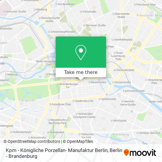Kpm - Königliche Porzellan- Manufaktur Berlin map