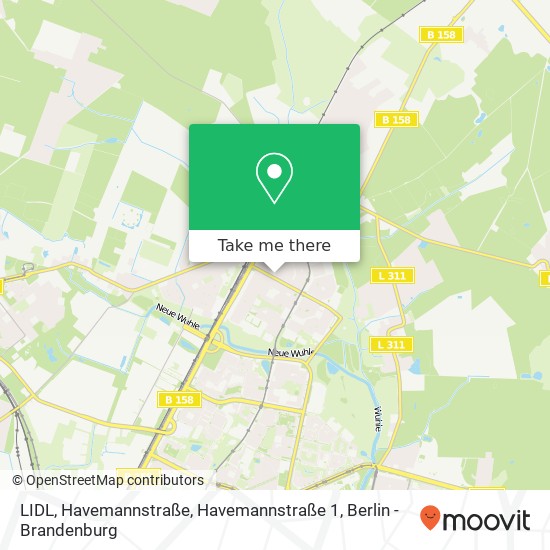 Карта LIDL, Havemannstraße, Havemannstraße 1