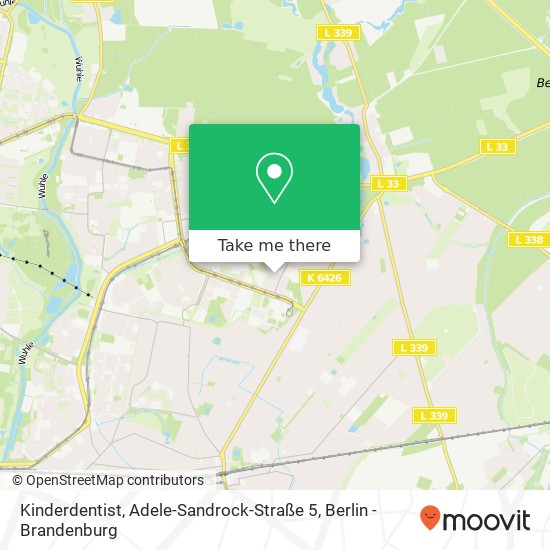 Карта Kinderdentist, Adele-Sandrock-Straße 5