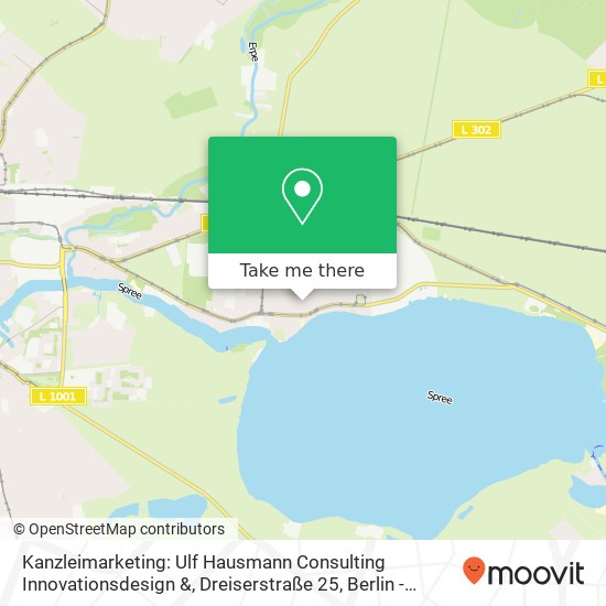 Карта Kanzleimarketing: Ulf Hausmann Consulting Innovationsdesign &, Dreiserstraße 25