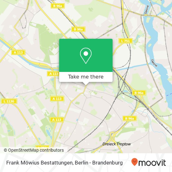 Карта Frank Möwius Bestattungen, Köpenicker Straße 17