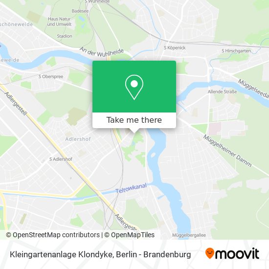 Kleingartenanlage Klondyke map