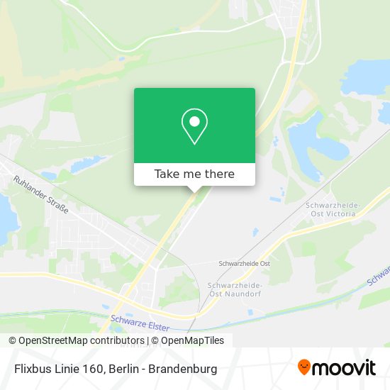 Flixbus Linie 160 map