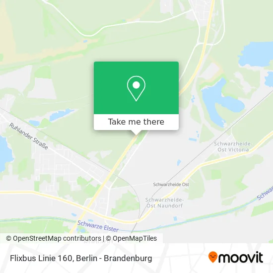 Карта Flixbus Linie 160