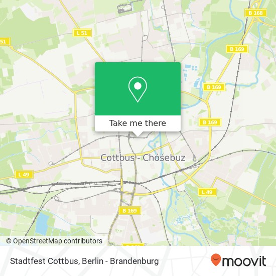 Stadtfest Cottbus map