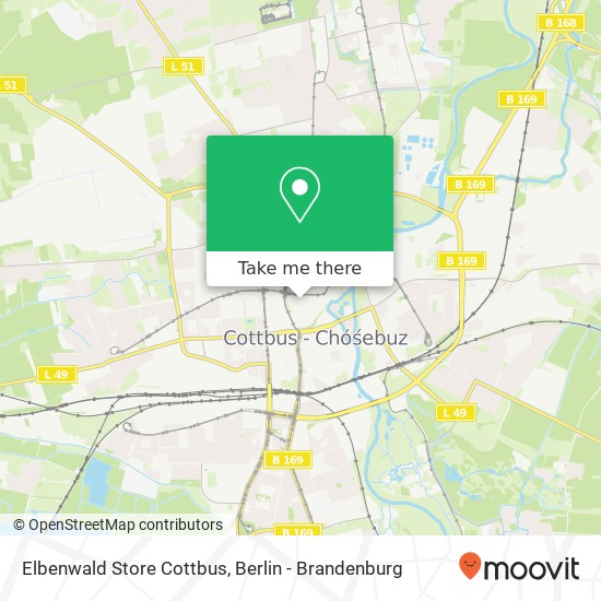 Elbenwald Store Cottbus map