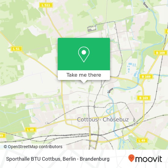 Sporthalle BTU Cottbus map