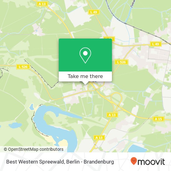 Best Western Spreewald map