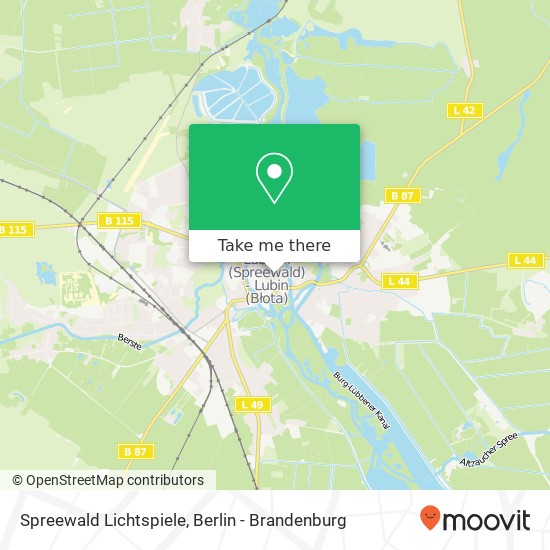 Карта Spreewald Lichtspiele