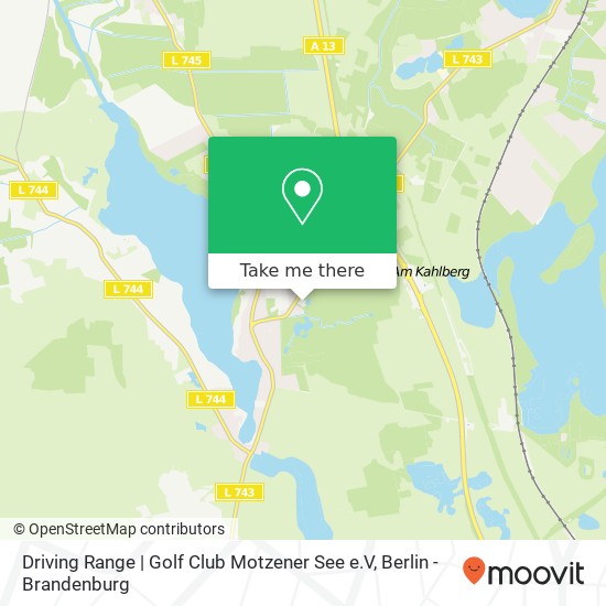 Карта Driving Range | Golf Club Motzener See e.V