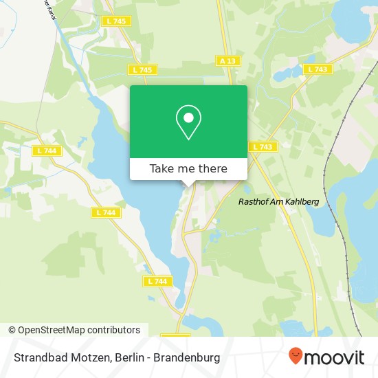 Strandbad Motzen map