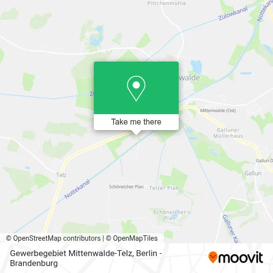Gewerbegebiet Mittenwalde-Telz map