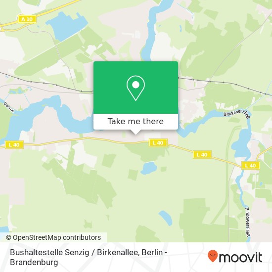 Bushaltestelle Senzig / Birkenallee map