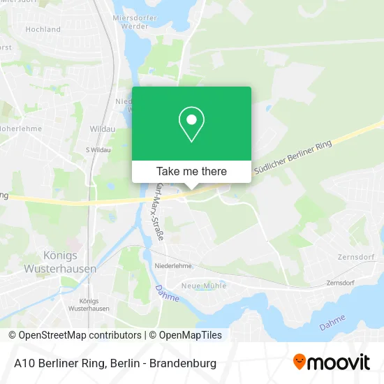 A10 Berliner Ring map