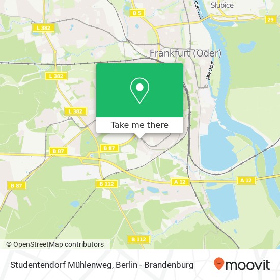 Studentendorf Mühlenweg map