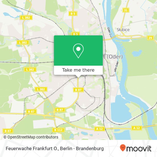 Feuerwache Frankfurt O. map