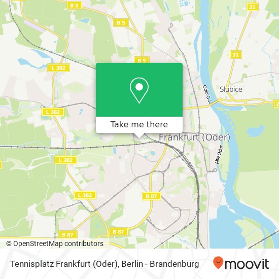 Карта Tennisplatz Frankfurt (Oder)