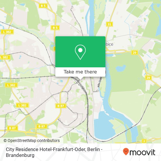 Карта City Residence Hotel-Frankfurt-Oder