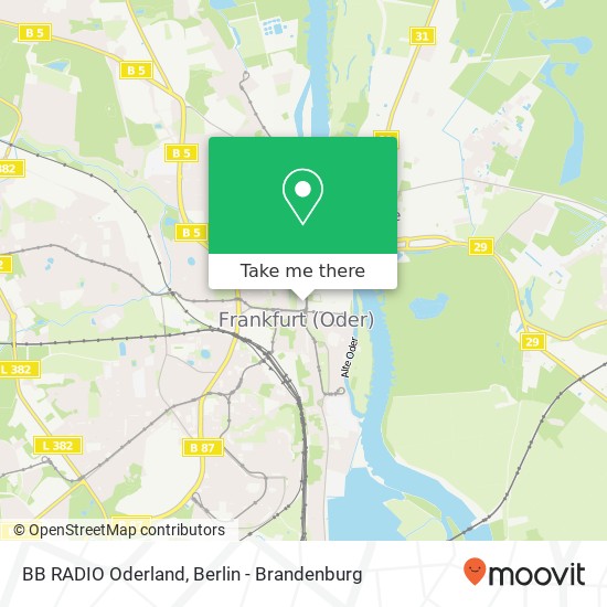 BB RADIO Oderland map