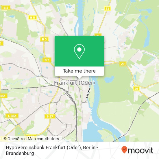 HypoVereinsbank Frankfurt (Oder) map