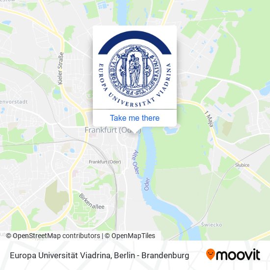 Карта Europa Universität Viadrina