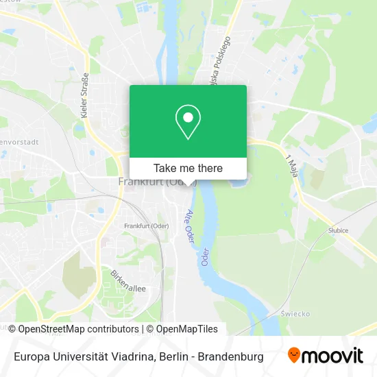 Карта Europa Universität Viadrina