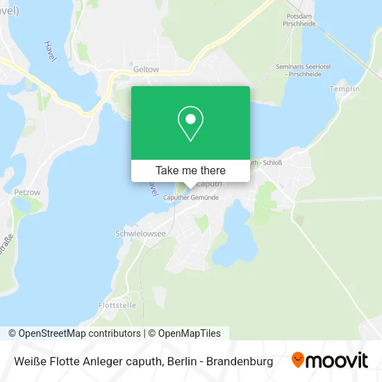 Карта Weiße Flotte Anleger caputh