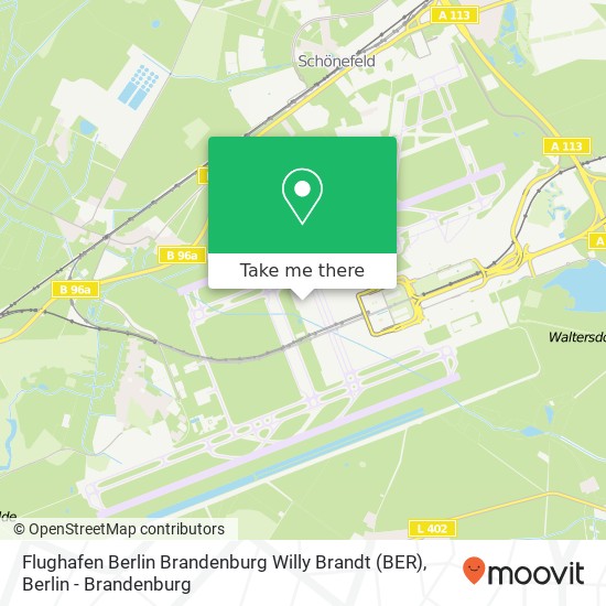 Карта Flughafen Berlin Brandenburg Willy Brandt (BER)