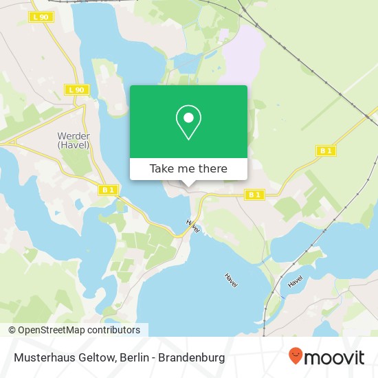 Musterhaus Geltow map