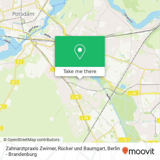 Карта Zahnarztpraxis Zwirner, Rücker und Baumgart