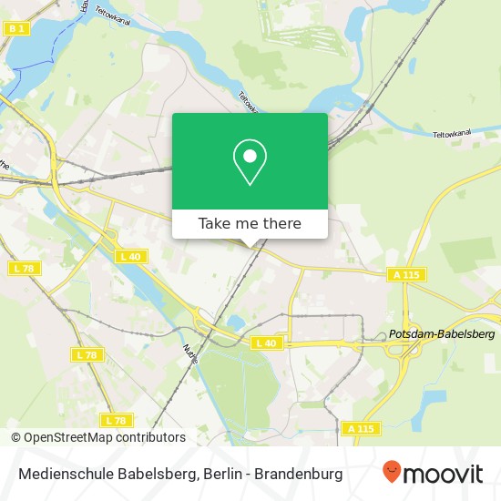 Medienschule Babelsberg map