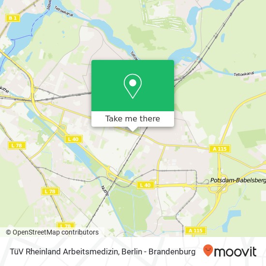 TüV Rheinland Arbeitsmedizin map