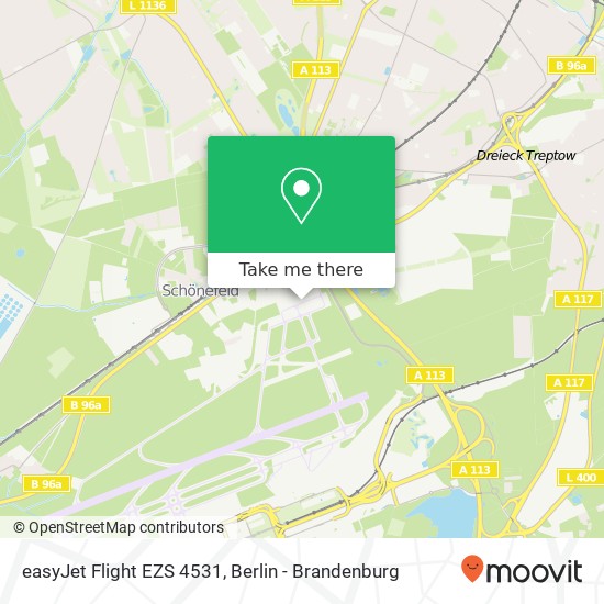 Карта easyJet Flight EZS 4531