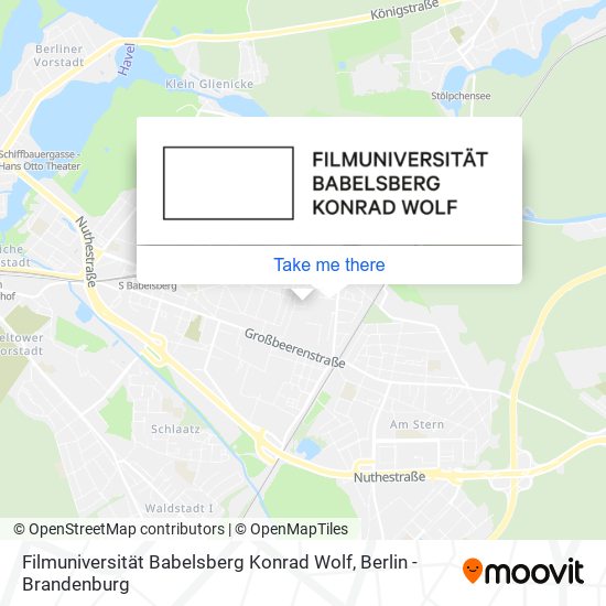 Filmuniversität Babelsberg Konrad Wolf map