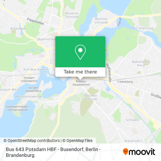 Карта Bus 643 Potsdam HBF - Busendorf