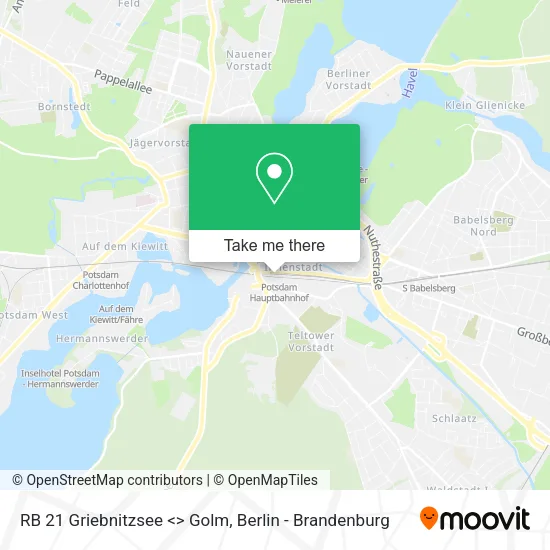 Карта RB 21 Griebnitzsee <> Golm