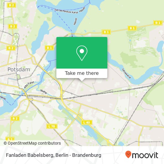 Fanladen Babelsberg map