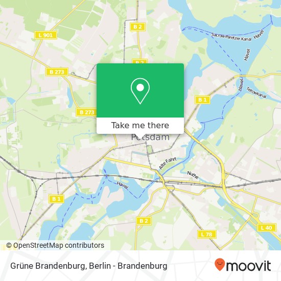 Grüne Brandenburg map