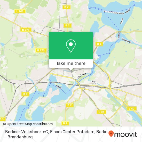 Berliner Volksbank eG, FinanzCenter Potsdam map