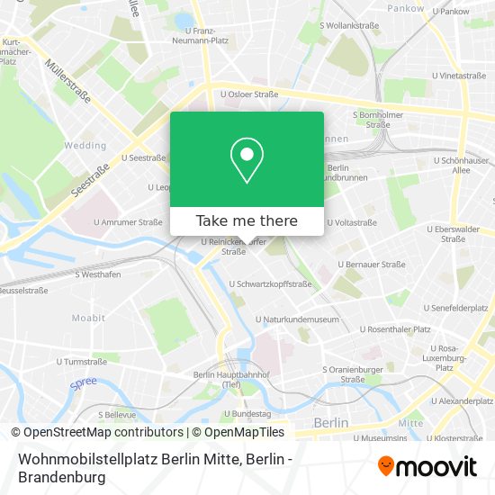 Wohnmobilstellplatz Berlin Mitte map