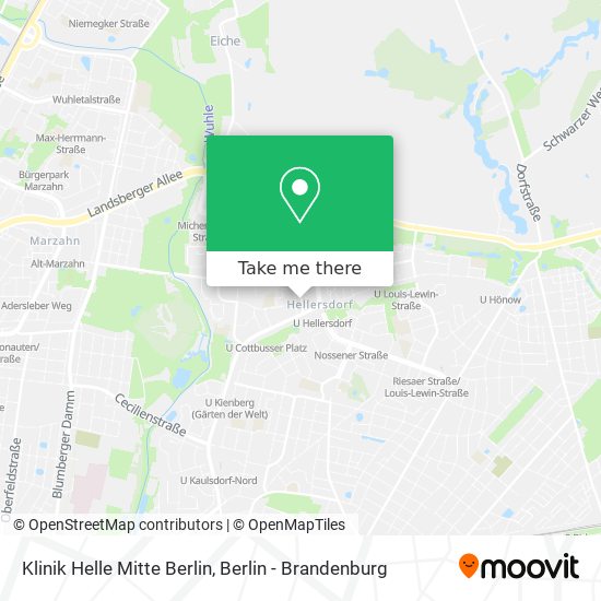 Карта Klinik Helle Mitte Berlin